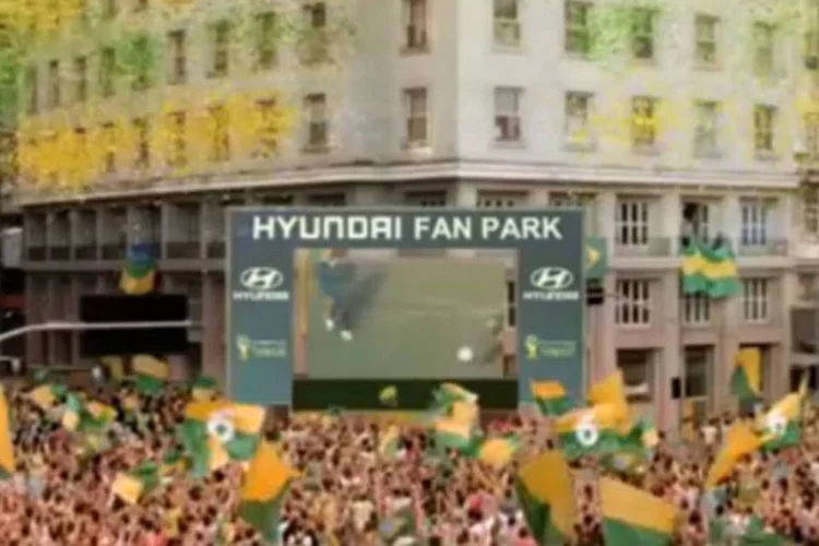 Propaganda da Hyundai: anúncio promete garantia de um ano extra para compradores de automóveis novos no Brasil se time ganhar Copa do Mundo pela sexta vez (Reprodução/YouTube/hyundaibr)