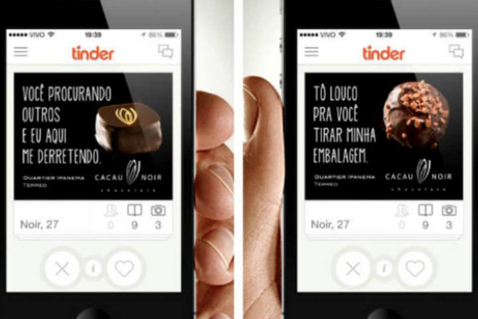 DPZ usa Tinder para promover chocolate