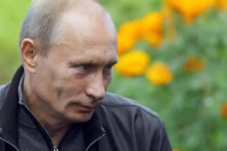 O primeiro-ministro russo, Vladimir Putin: com o anúncio da suspensão de exportações, preço do trigo subiu muito nos mercados mundiais (Alexey Druzhinin/AFP)