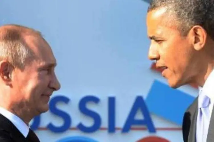 
	Presidentes da R&uacute;ssia, Vladimir Putin, e dos EUA, Barack Obama, em reuni&atilde;o do G20
 (AFP/Arquivos)