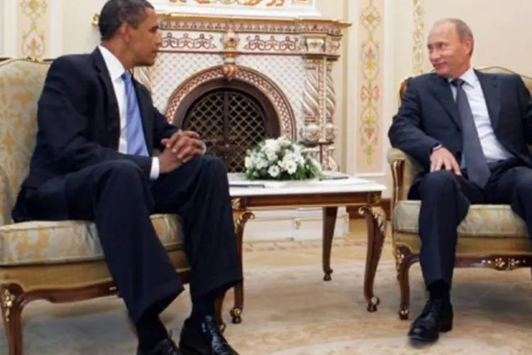 Putin com Obama em 2009 em Moscou (Alexey Druzhinin/AFP)