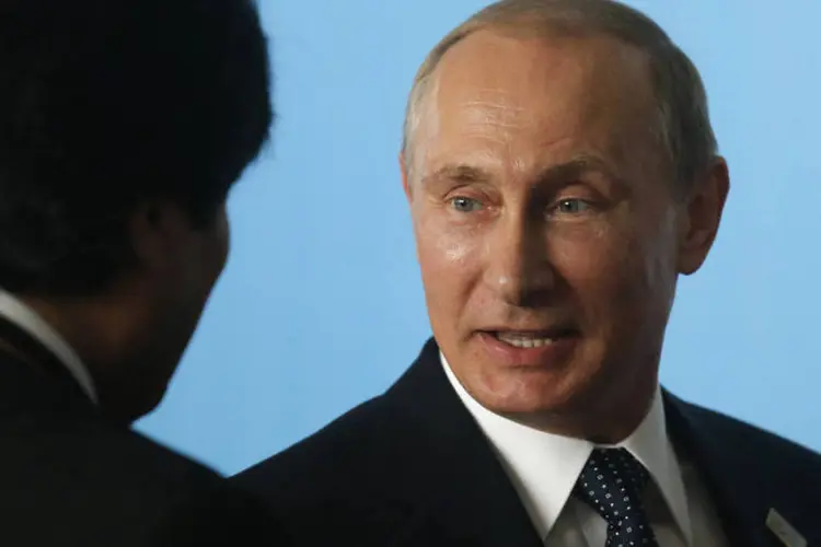 Presidente da Rússia, Vladimir Putin, durante a cúpula dos BRICS e da Unasul em Brasília (Sergio Moraes/Reuters)