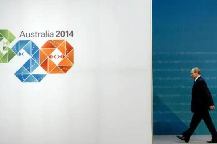 Presidente russo Vladimir Putin chega à cúpula do G20 em Brisbane, na Austrália (Afp.com / ALAIN JOCARD)