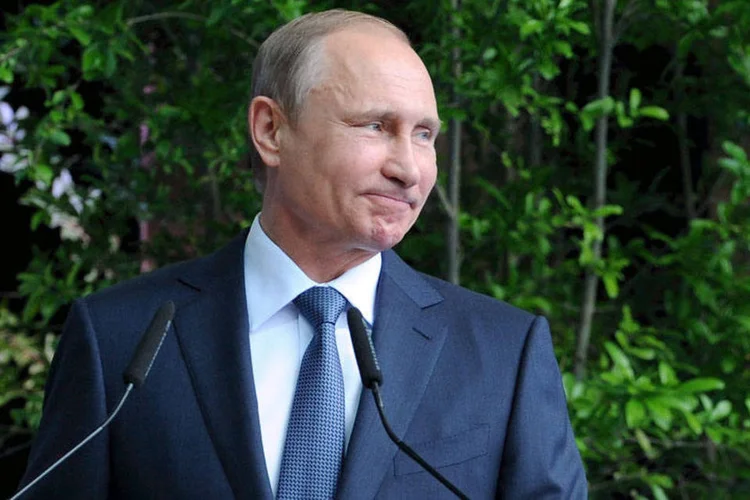 
	Vladimir Putin: em seu discurso anual, Putin disse que Trump &eacute; um homem &quot;brilhante, talentoso e, sem d&uacute;vida, um l&iacute;der absoluto na campanha presidencial dos EUA&quot;
 (Pier Marco Tacca/Getty Images)