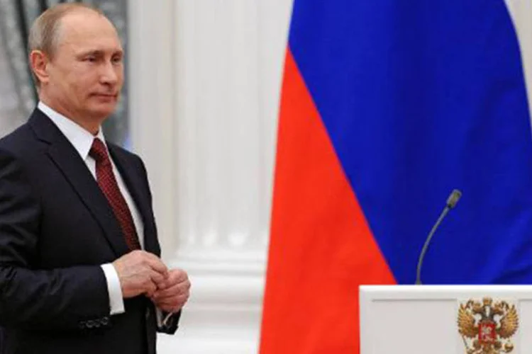 
	O presidente russo Vladimir Putin: a R&uacute;ssia prometeu destinar 18 bilh&otilde;es, assim como &Iacute;ndia e Brasil, ainda que longe dos 41 bilh&otilde;es prometidos pela China
 (MIKHAIL KLIMENTYEV/AFP)