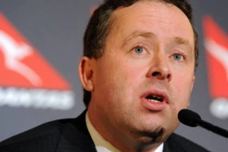 
	Diretor-geral da Qantas, Alan Joyce: &quot;Qantas segue praticando uma gest&atilde;o disciplinada do capital com a perspectiva de fazer com que a Qantas International volte a ser lucrativa&quot;
 (Torsten Blackwood/AFP)