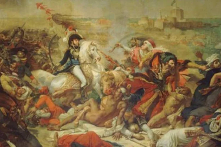 Quadro de Antoine-Jean Gros exposto no Palácio de Versalhes (Reprodução)