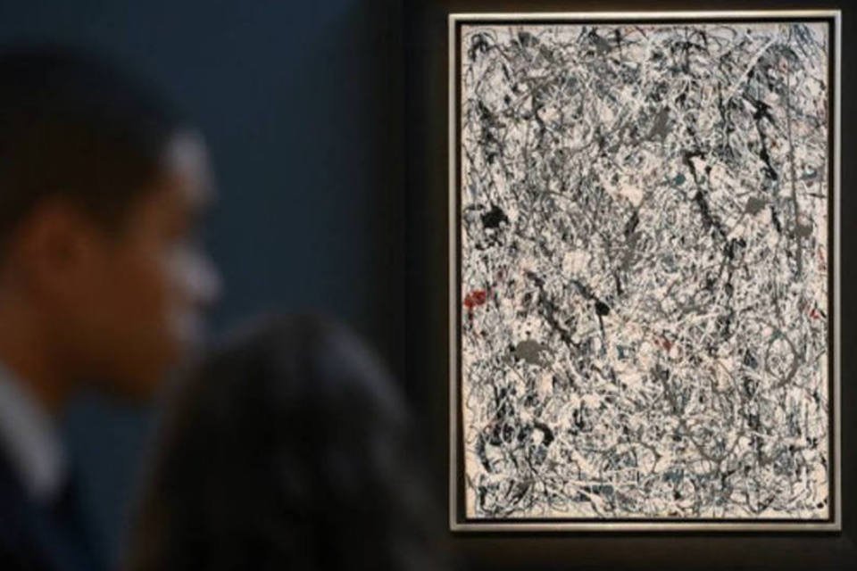 
	O quadro &quot;Number 19, 1948&quot; de Jackson Pollock, um dos artistas mais importantes do s&eacute;culo passado
 (AFP / Emmanuel Dunand)