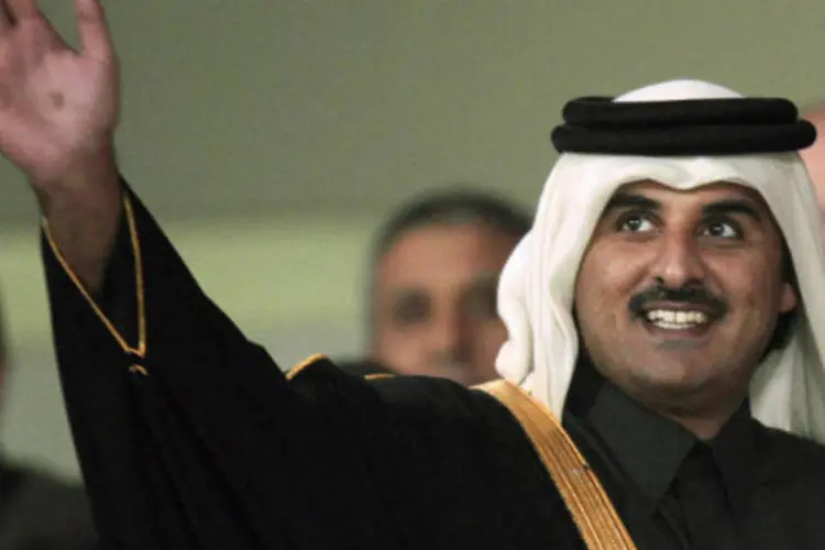 O xeque Tamim bin Hamad Al-Thani, do Catar: Tamim é o segundo filho do emir com a xequesa Mozah e se tornou o herdeiro em 2003, após a renúncia de seu irmão mais velho, Yassin (REUTERS/Fadi Al-Assaad)