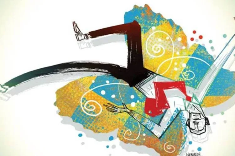 Ilustração - Pessoa caída no chão (Weberson Santiago/EXAME.com)
