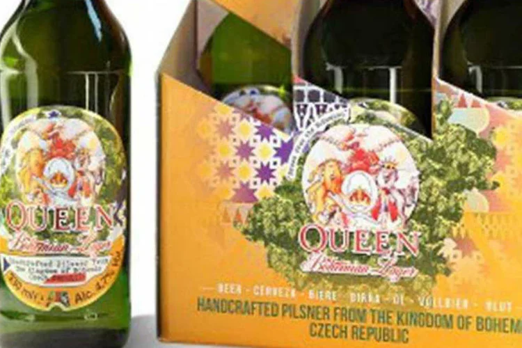 Cerveja da banda Queen: produzida na República Tcheca e agora lançada no Brasil (Reprodução)