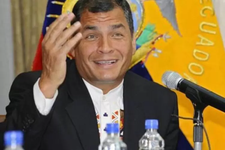 Rafael Correa, presidente do Equador: "Se queremos sair do subdesenvolvimento temos que inaugurar uma cultura de excelência, de tolerância zero à mediocridade, à mentira, à irresponsabilidade e ao engano social" (Rodrigo Buendia/AFP)