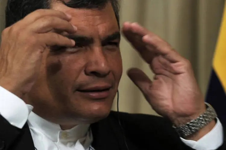 
	Rafael Correa: o suspeito da agress&atilde;o foi detido e nas pr&oacute;ximas horas dever&aacute; comparecer a uma audi&ecirc;ncia de formula&ccedil;&atilde;o de acusa&ccedil;&otilde;es.
 (Agência Brasil/Marcello Casal Jr.)