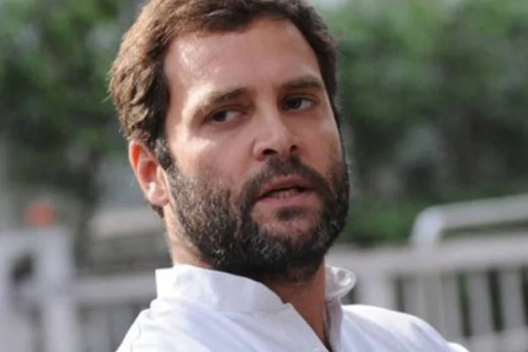 Rahul Gandhi não era candidato em Uttar Pradesh, mas fez uma intensa campanha para o Partido do Congresso (Sajjad Hussain/AFP)