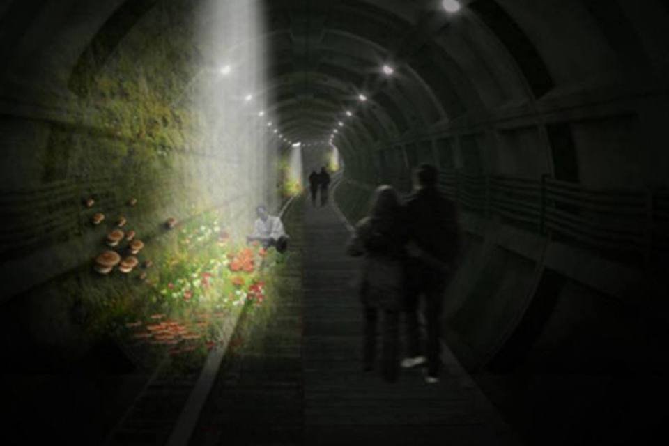 Projeto propõe ocupar túneis de Londres com cogumelos