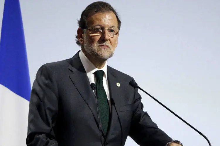 
	Presidente da Espanha, Mariano Rajoy, faz discurso na abertura da COP 21, em Paris
 (Stephane Mahe/Reuters)