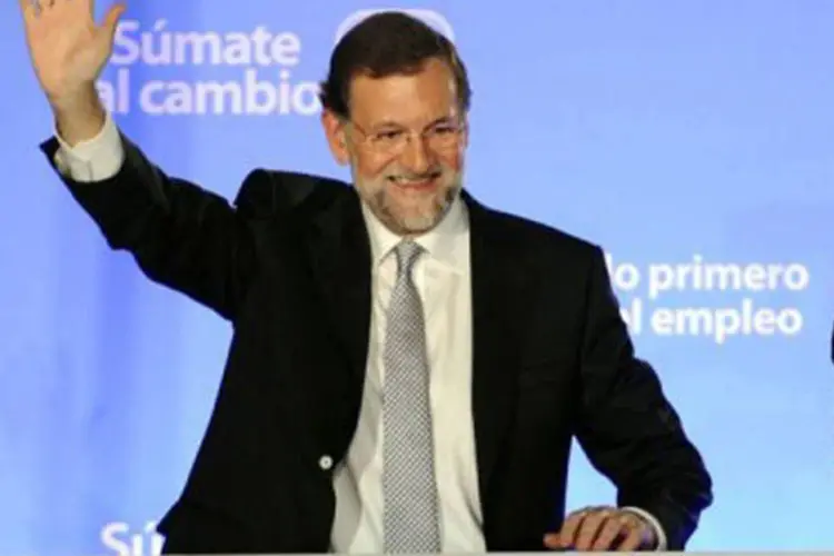 Mariano Rajoy, líder do Partido Popular: o próximo premiê espanhol também anunciou que o deputado Alfonso Alonso será o porta-voz do PP no Congresso (Pierre-Philippe Marcou/AFP)