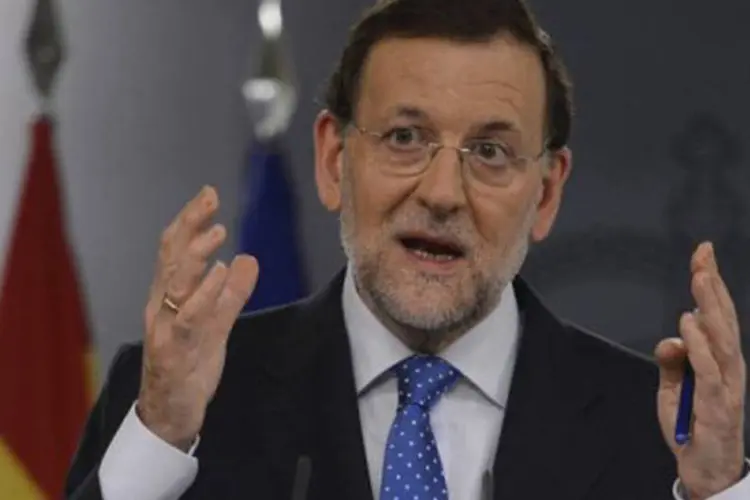 O primeiro-ministro espanhol, Mariano Rajoy: a prolongação desta ajuda era exigida com insistência pela oposição
 (Pierre-Philippe Marcou/AFP)
