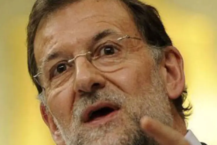 Rajoy participa do debate parlamentar para sua posse como próximo primeiro-ministro espanhol (Dani Pozo/AFP)