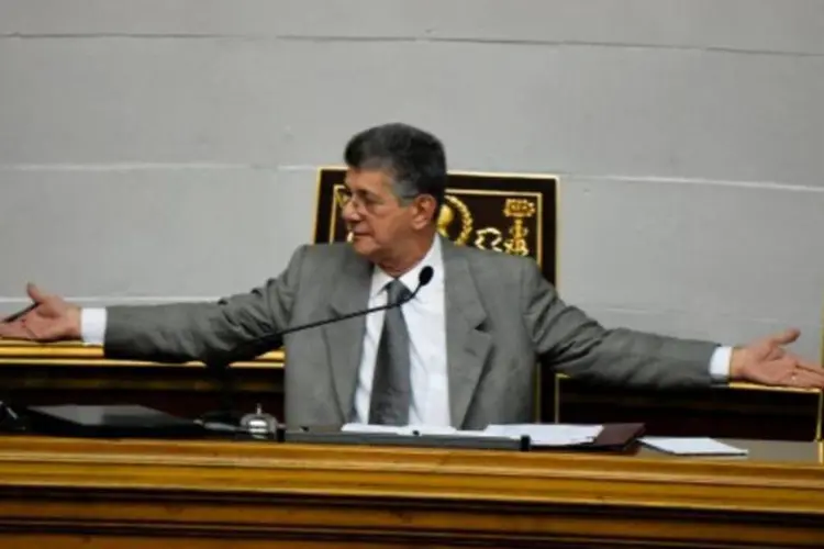 O presidente da Assembleia venezuelana, Henry Ramos Allup (Juan Barreto/AFP)