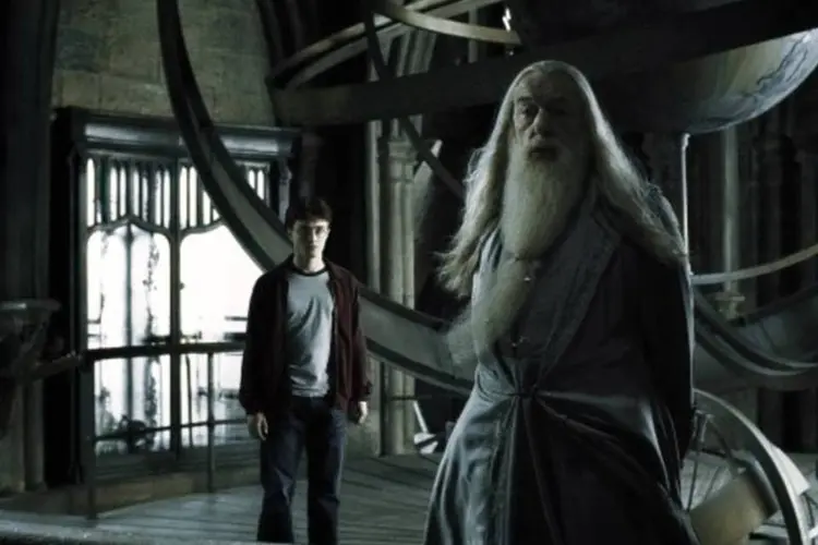 Cena do filme ""Harry Potter e o Enigma do Príncipe", feito nos estúdios Leavesden (Jaap Buitendijk/Divulgação /Veja)