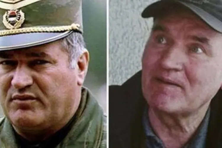 Fotos do ex-comandante servo-bósnio Ratko Mladic em 7 de maio de 1993 e depois de ser detido, em 26 de maio de 2011 (Reuters)