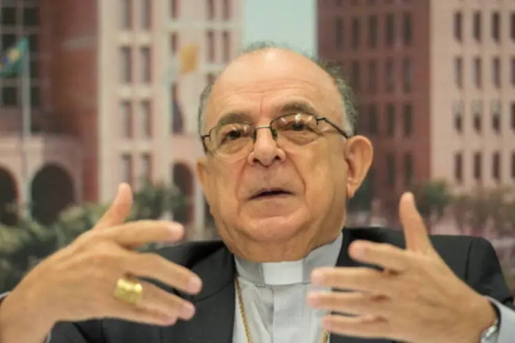 O presidente da Conferência Nacional dos Bispos do Brasil (CNBB) e arcebispo de Aparecida, Raymundo Damasceno Assis: o arcebispo afirmou ainda que o papa não ignorará o recente contexto político e social do país. (GettyImages)