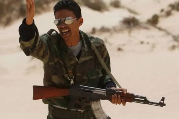 Rebelde na Líbia: Itália não vê proibição de armar opositores na resolução da ONU (Chris Hondros/Getty Images)