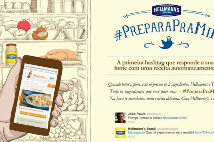Hellmann's dá receitas personalizadas para tuiteiros: a ação #PreparaPraMim também terá a participação de celebridades (Divulgação)