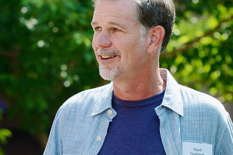 
	Alta de mais de 150% nas a&ccedil;&otilde;es do Netflix fazem Reed Hastings, presidente da empresa, 300 milh&otilde;es de d&oacute;lares mais rico
 (Kevork Djansezian/Getty Images)