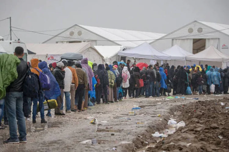 
	Refugiados: declara&ccedil;&atilde;o veio depois de uma pesquisa global mostrar que 60 por cento das pessoas acreditam que extremistas isl&acirc;micos est&atilde;o fingindo ser refugiados
 (Getty Images)