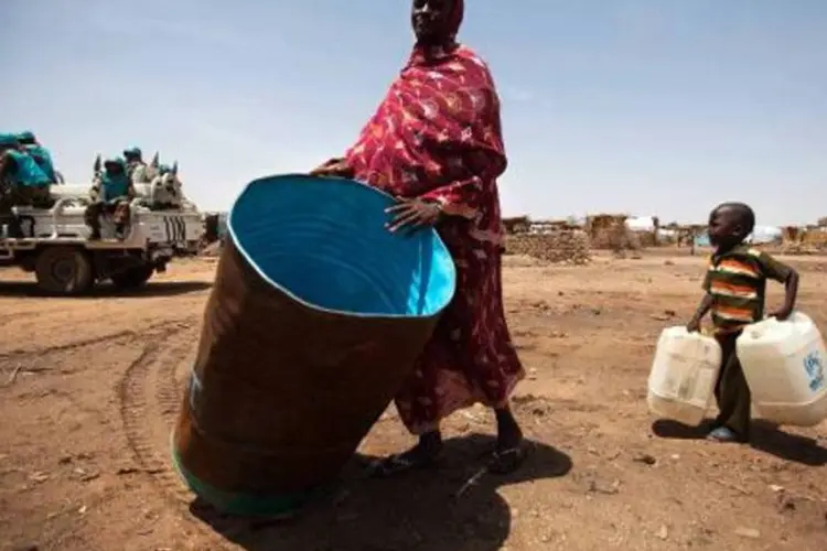 Refugiados no Sudão: índice representa  20% dos habitantes do Sudão, diz a ONU (Albert Gonzalez Farran/AFP)