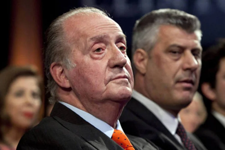 O rei da Espanha, Juan Carlos: Juan Carlos I expôs ao conselho editorial do jornal "a realidade espanhola e a situação econômica, política e social do país" (Allison Joyce/Getty Images)