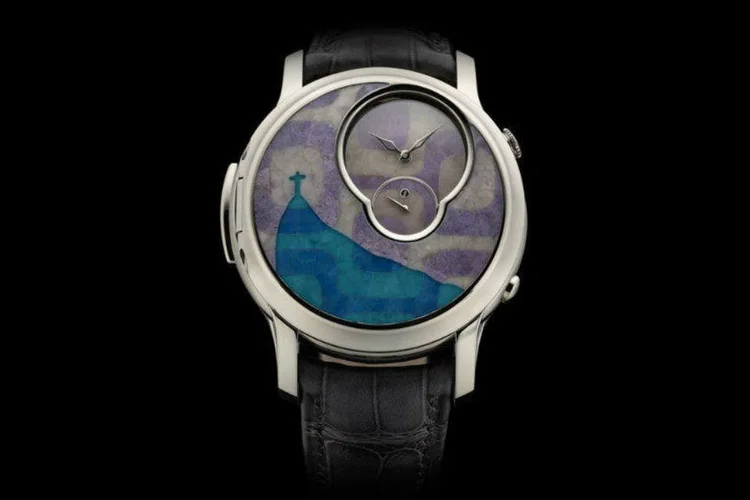 
	Rel&oacute;gio Logical one Secret Kakau H&ouml;fke, que integra uma pe&ccedil;a de arte elaborada pela artista brasileira Kakau H&ouml;fke
 (Divulgação/WatchTime Brasil)