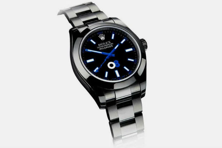 
	Rel&oacute;gio Titan Black Rolex Milgauss Oscar Collaboration
 (Divulgação/WatchTime Brasil)