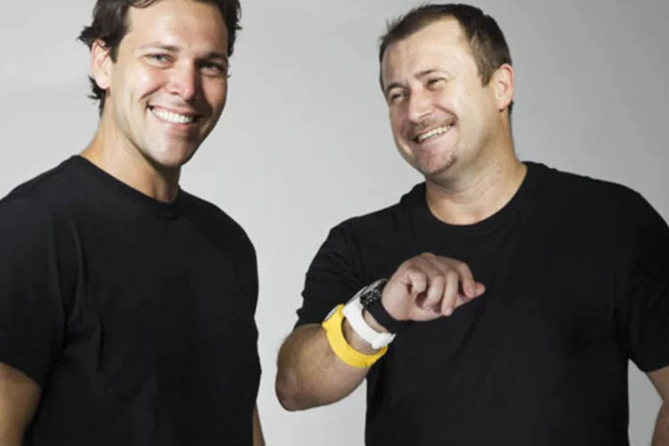Marcelo Di Giorgio e Marcelo Amado, donos da fabricante de relógios Touch Watches.  (Marcelo Correa)
