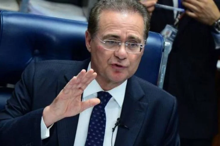 
	Renan Calheiros: senador nega press&atilde;o de Temer, mas destaca que far&aacute; tudo o que tiver ao alcance dele para concluir a vota&ccedil;&atilde;o do caso ainda este m&ecirc;s
 (Wilson Dias/Agência Brasil)