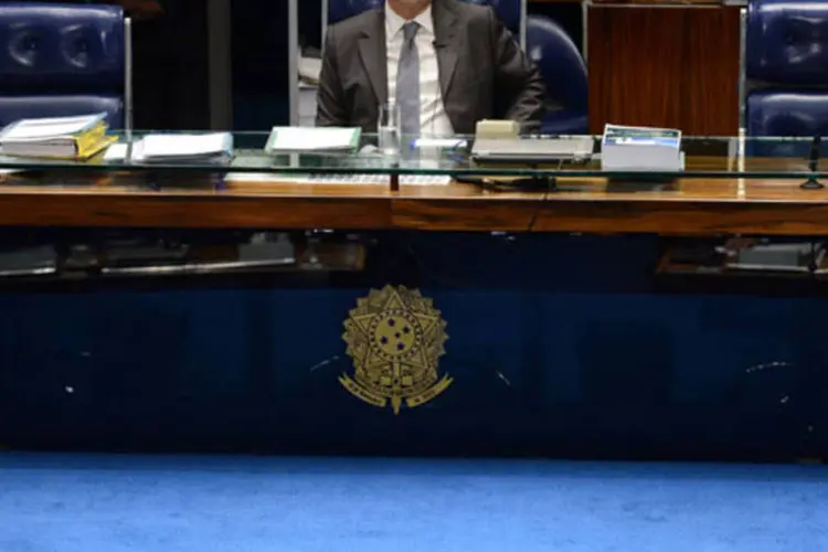 
	O presidente do Senado, Renan Calheiros: segundo Simon, a assessoria de Renan &quot;n&atilde;o foi feliz&quot; e se equivocou
 (Fabio Rodrigues Pozzebom/ABr)