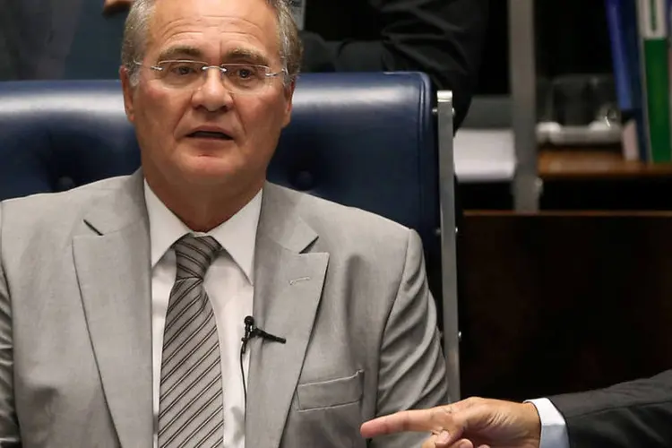 
	Renan Calheiros: o presidente do Senado voltou a afirmar que n&atilde;o votar&aacute; em nenhuma circunst&acirc;ncia durante o processo
 (Adriano Machado / Reuters)