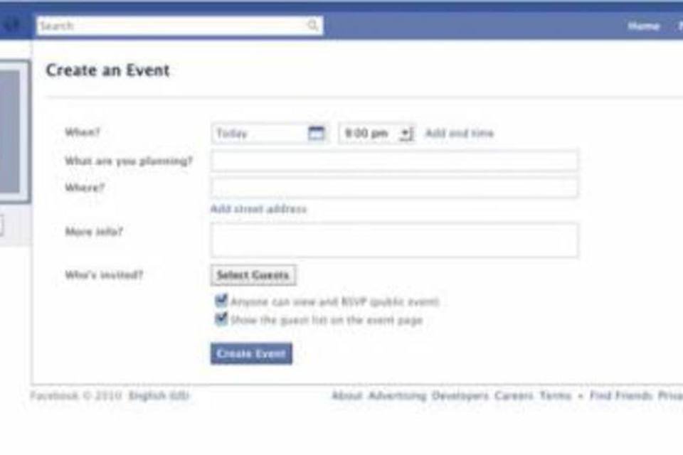 Facebook atualiza recurso de eventos
