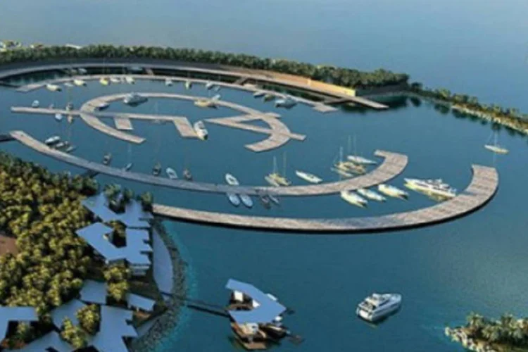 O complexo turístico, o primeiro com um estádio aberto ao mar, ficará em Ras Al Khaimah, emirado no noroeste do país (Divulgação)
