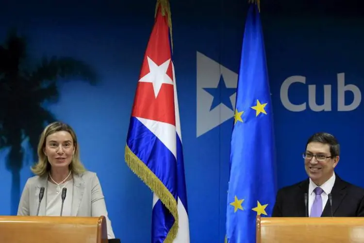 
	Cuba e UE: ap&oacute;s quase dois anos de intensas negocia&ccedil;&otilde;es, o acordo de coopera&ccedil;&atilde;o e di&aacute;logo pol&iacute;tico foi assinado
 (Reuters)