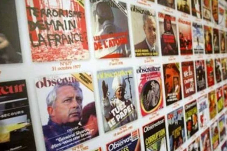 Capas da Le Nouvel Observateur: grupo anunciou a disposição de controlar o Le Monde (.)
