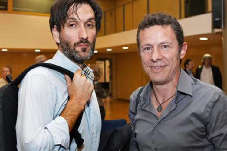 Ricardo Garcia Vilanova e Javier Espinosa em fotografia de 24 de maio de 2012 (Joan Borras/AFP)