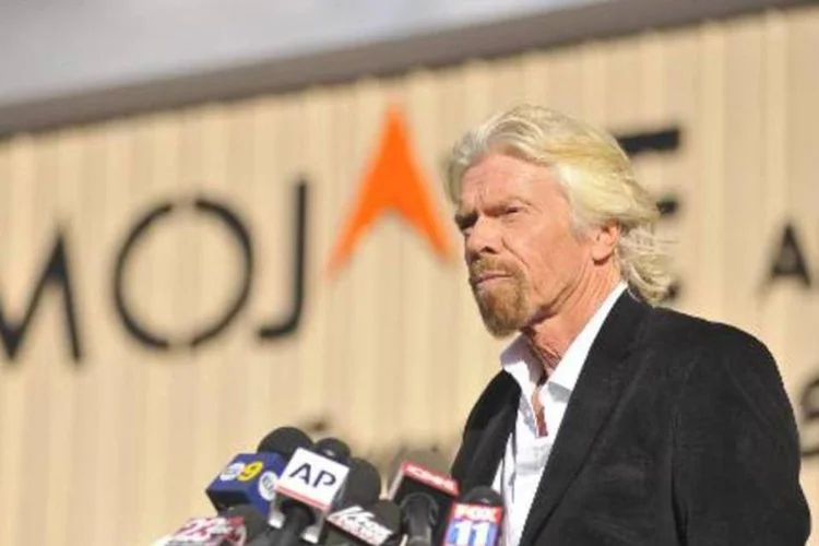 O magnata britânico Richard Branson: "ir além dos limites do conhecimento e de nossas possibilidades implica um risco inevitável" (Josh Edelson/AFP)