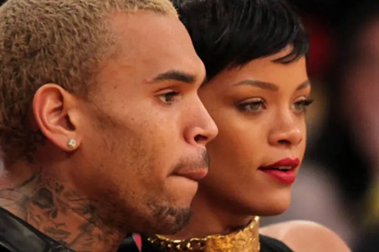 
	Chris Brown e Rihanna: Em junho de 2009, Brown se declarou culpado de agredir a estrela pop
 (Getty Images)