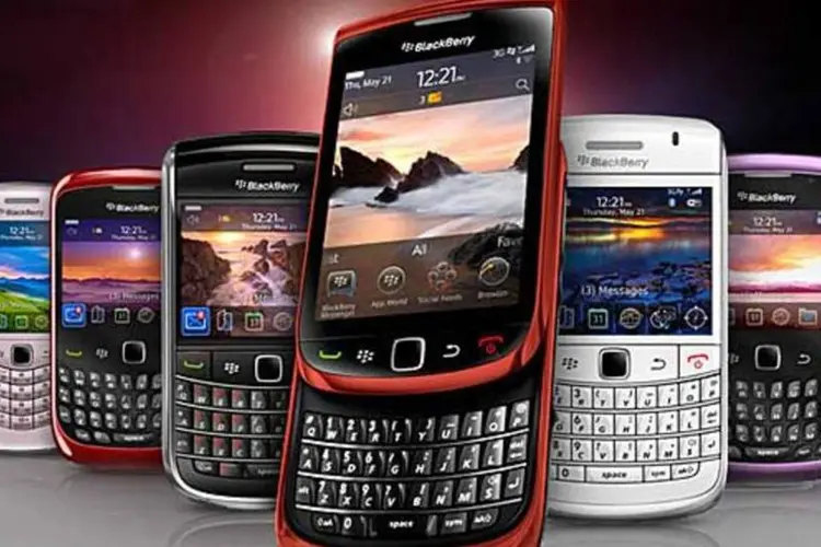 Smartphones Blackberry, da RIM: ações da empresa subiram após a declaração do Jaguars Financial (Reprodução)