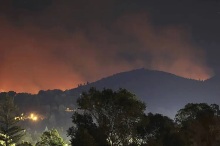 Incêndio Rim: fogo já causa uma redução no número de visitantes no Yosemite, e isso deve se repetir neste fim de semana (David McNew/Reuters)