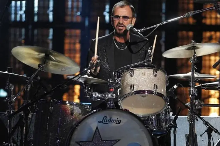 
	Ringo Starr: ele usou essa bateria em mais de 200 apresenta&ccedil;&otilde;es
 (REUTERS/Aaron Josefczyk)