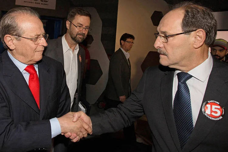 
	Sartori e Tarso Genro: encontro de amanh&atilde; ser&aacute; o primeiro entre os dois ap&oacute;s as elei&ccedil;&otilde;es
 (Caco Argemi/UPPRS)